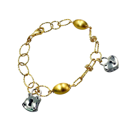 14k Two-tone Charmbracelet