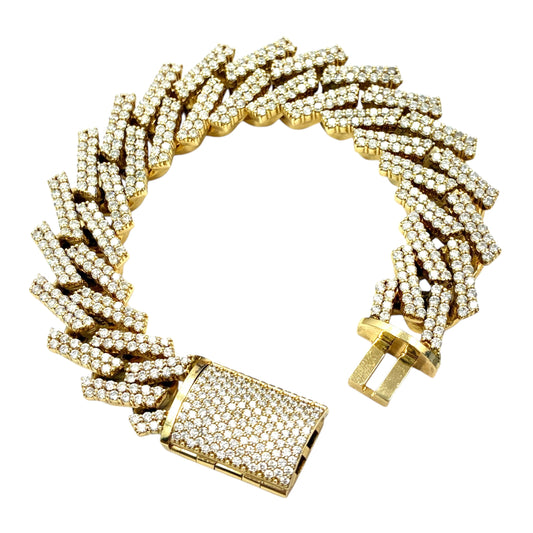 17CT Iced Out Chain Bracelet