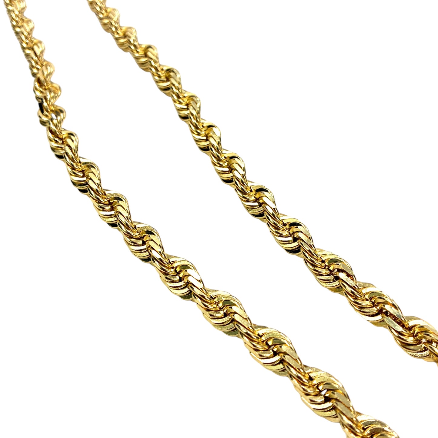 14K Hollow Rope Link Chain (22in)