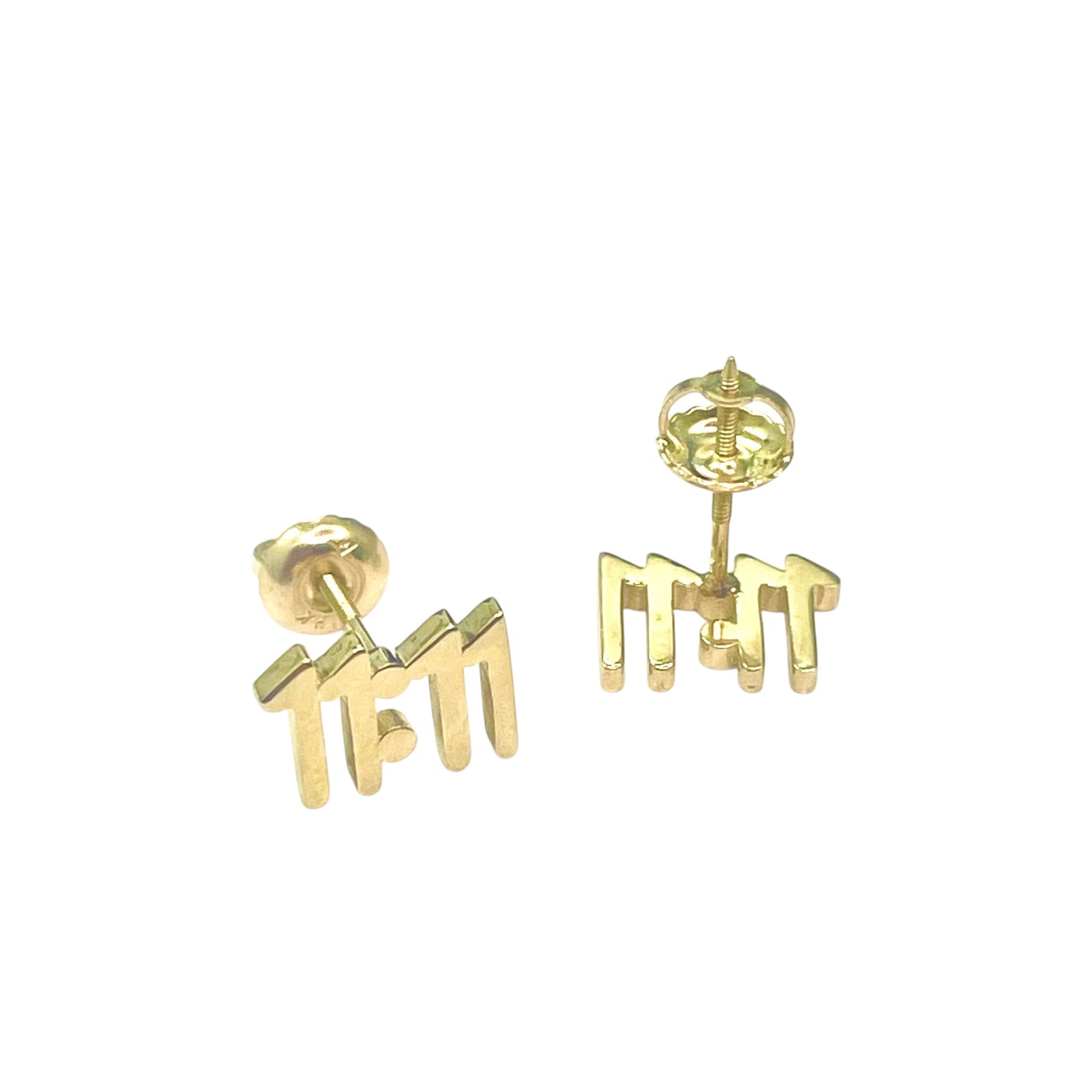 14K 11:11 Screw Back Studs