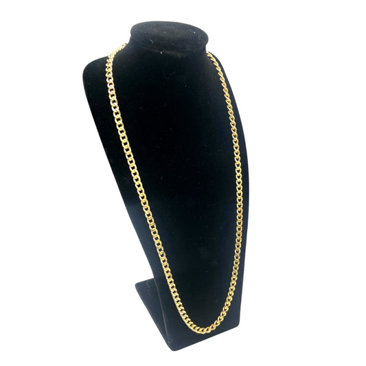 14K Gold Semi-Hollow Cuban Link Chain