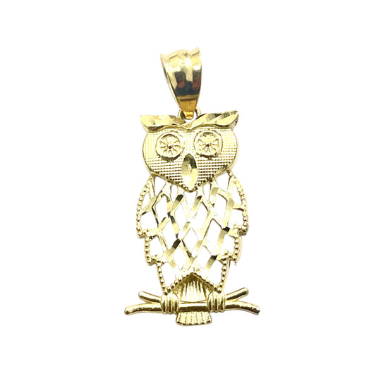 14k Owl Pendant