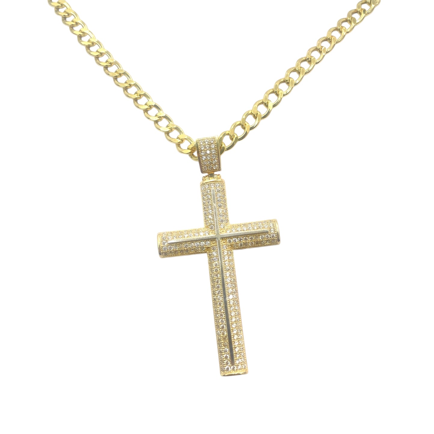 14k Large Studded Cross