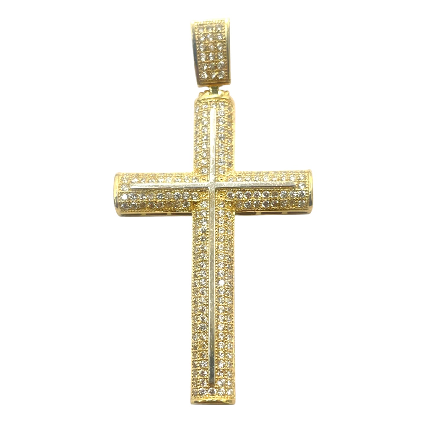 14k Large Studded Cross