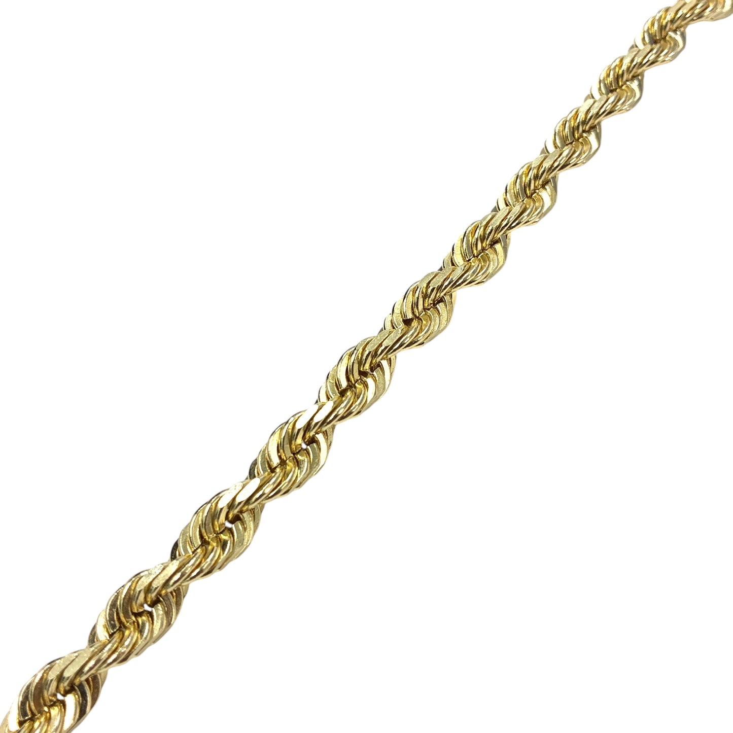 14K Hollow Rope Link Chain (22in)