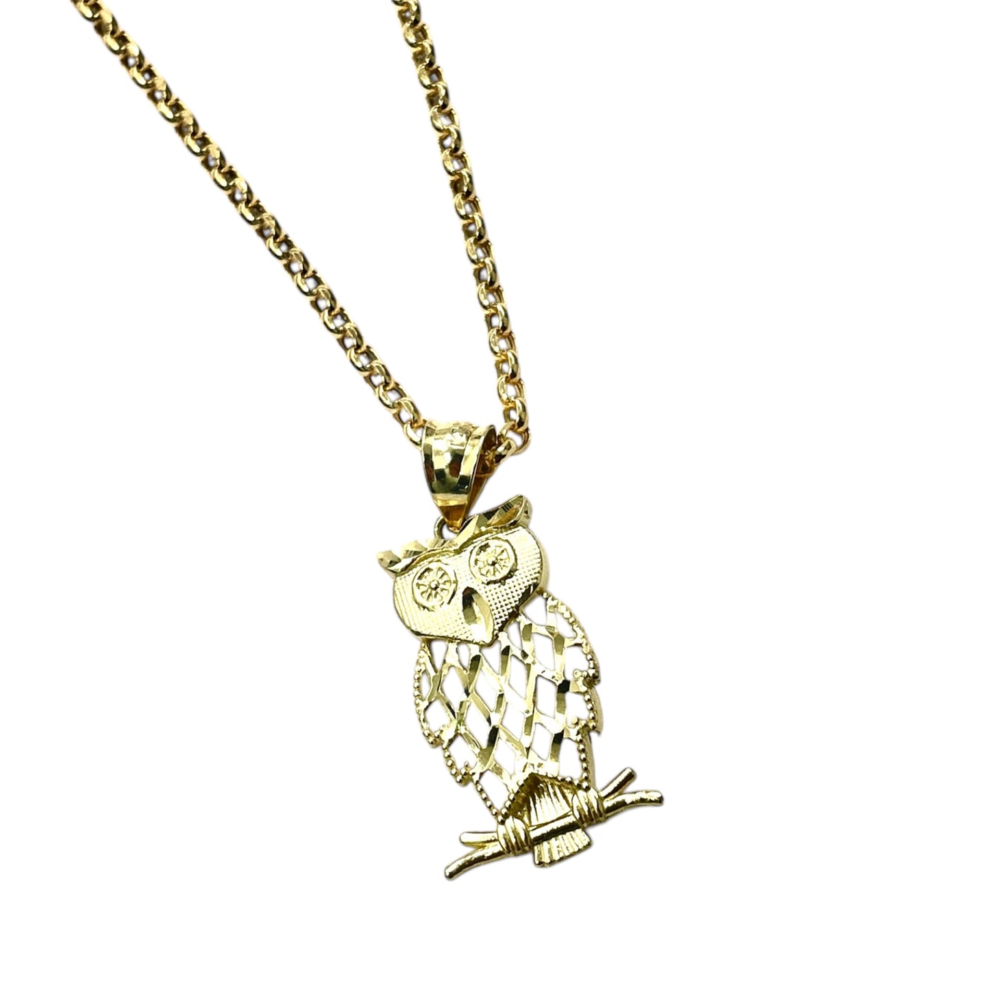 14k Owl Pendant