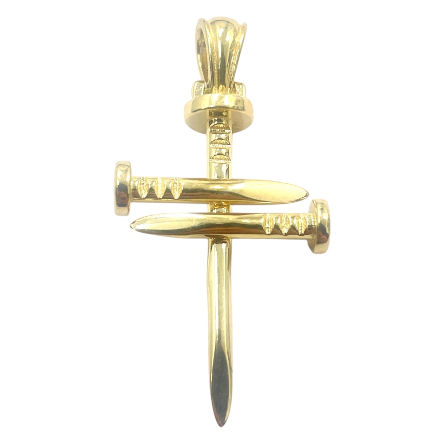 14k Nail Crucifix Pendant