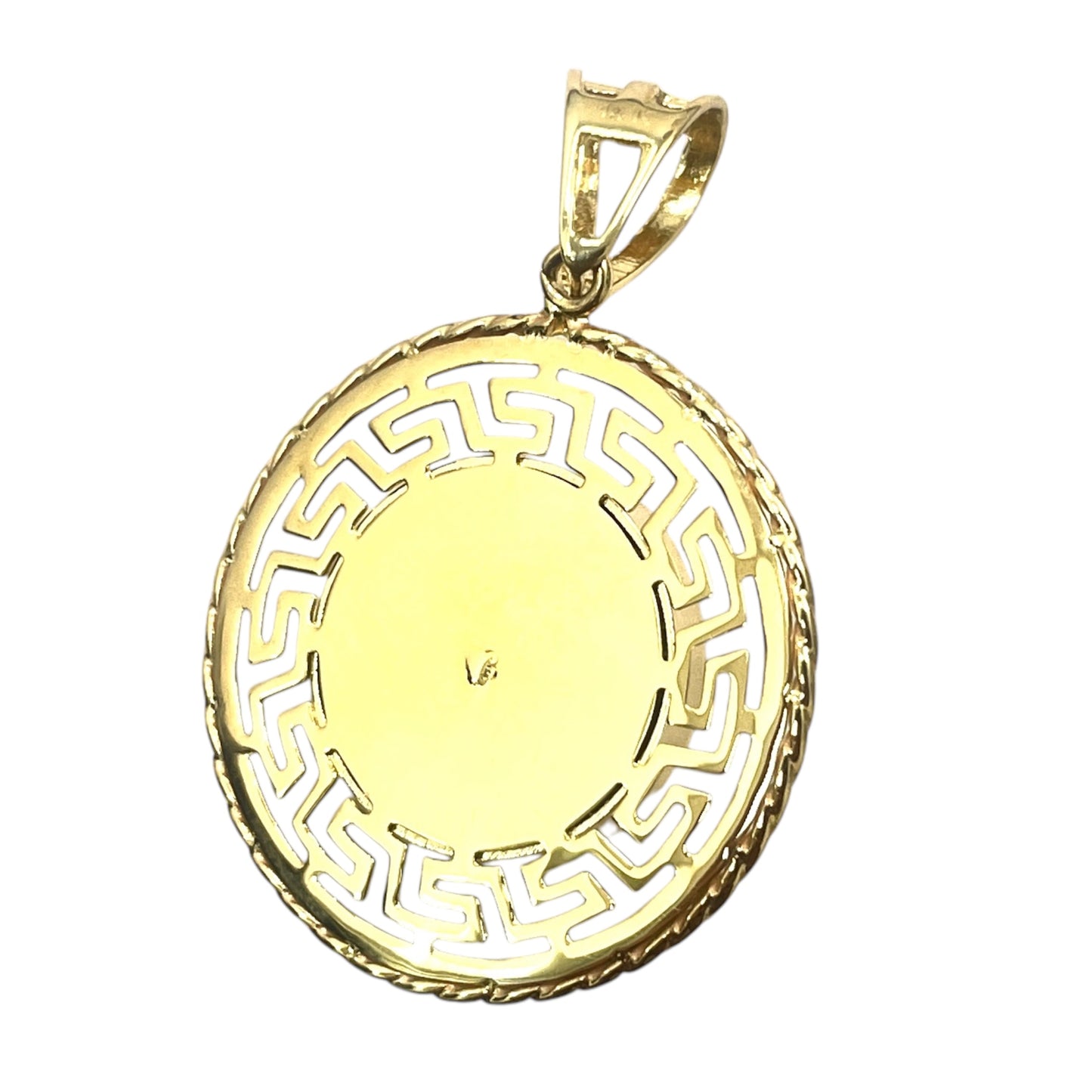 14K Medusa Greca Pendant