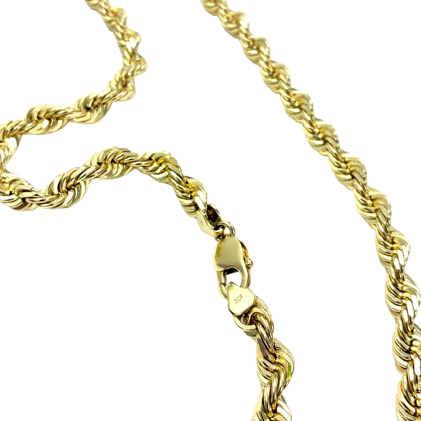 14K Hollow Rope Link Chain (22in)