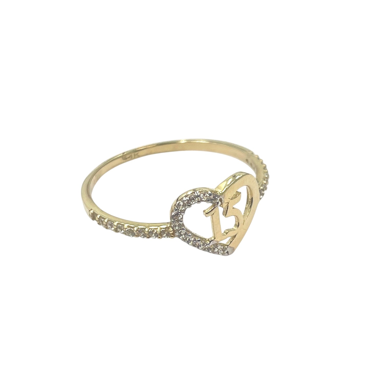 14k Heart Quinceañera Ring