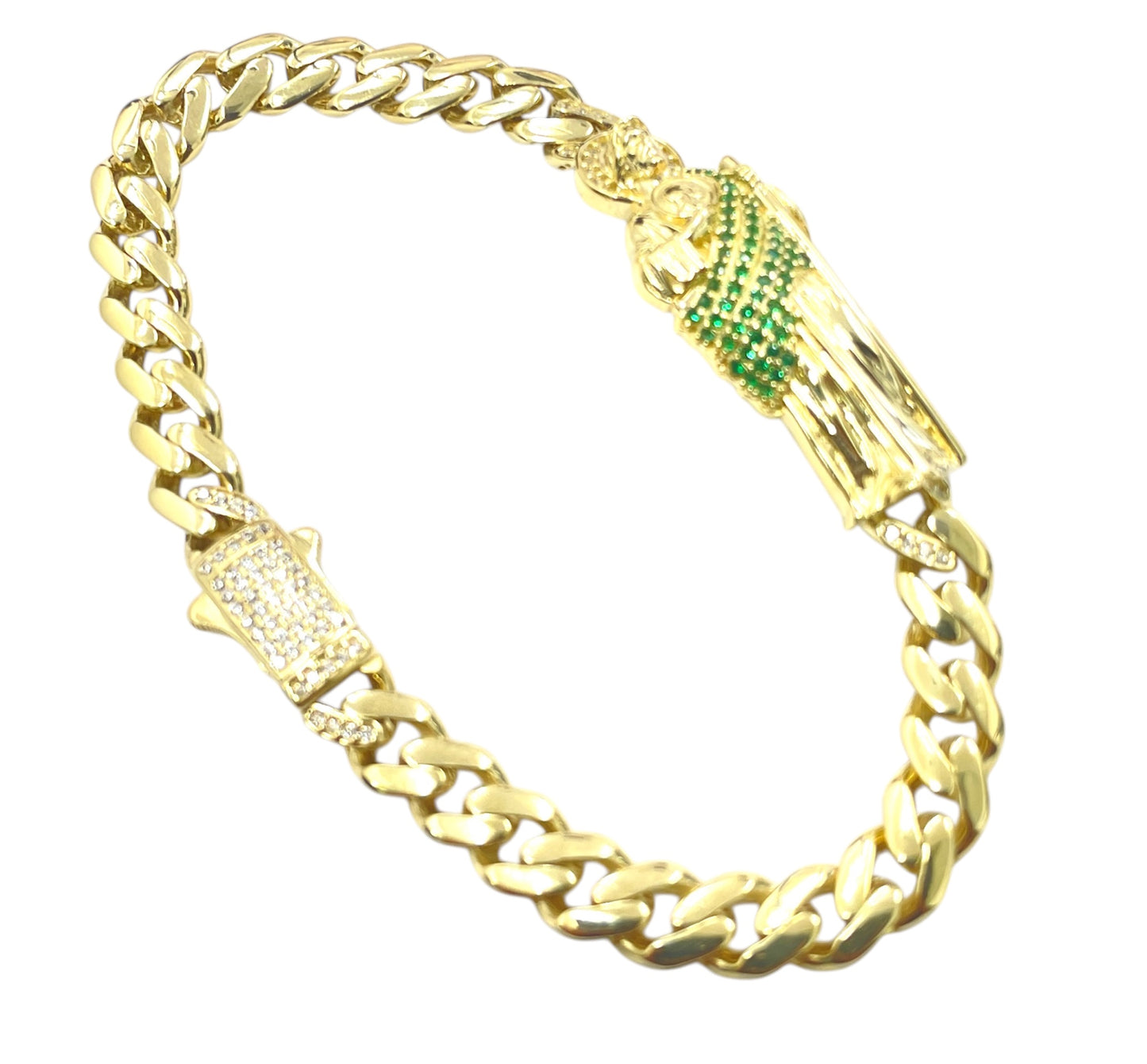 14K St. Jude Cuban Link Bracelet