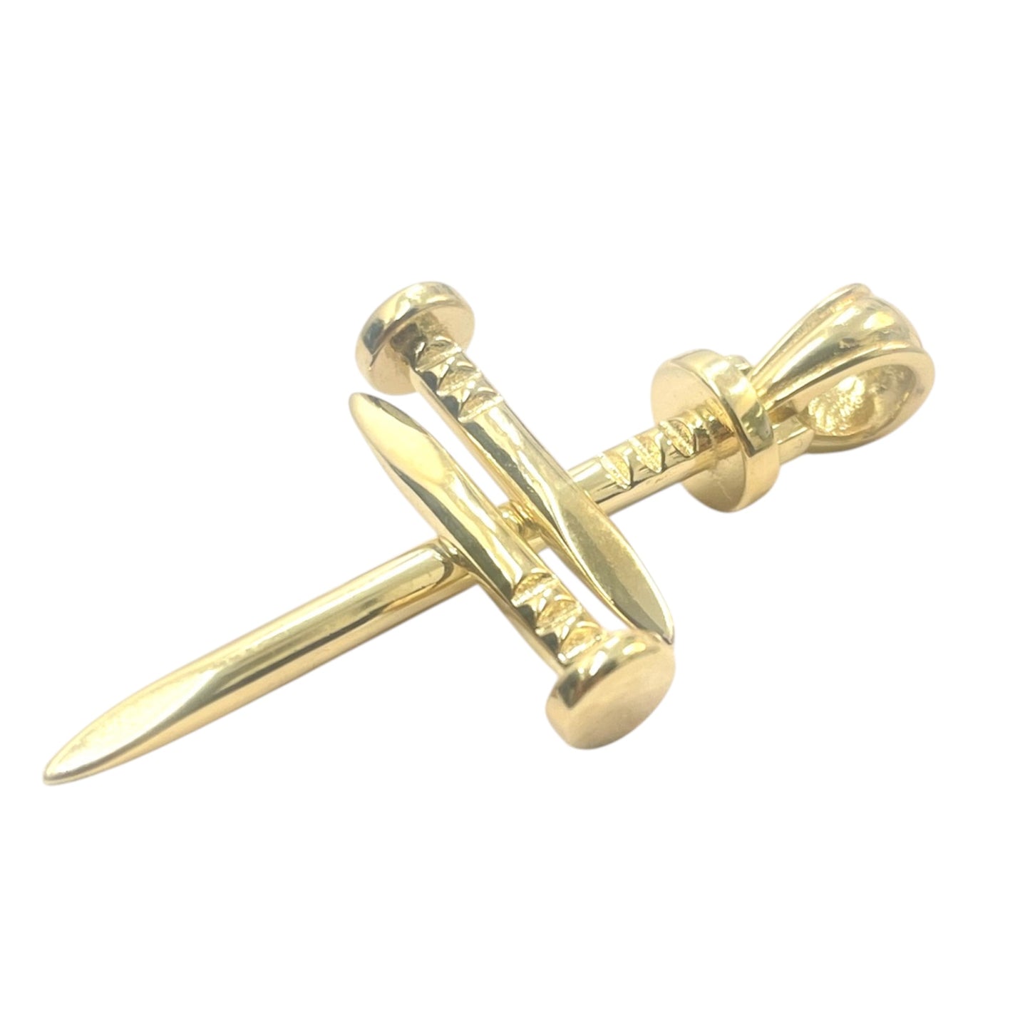 14k Nail Crucifix Pendant