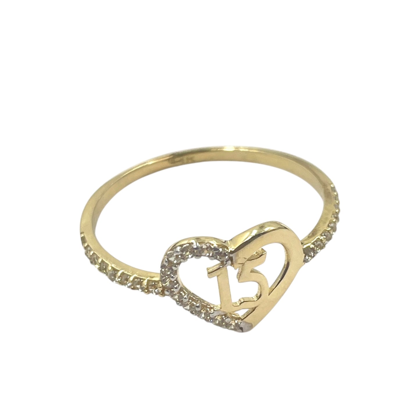 14k Heart Quinceañera Ring