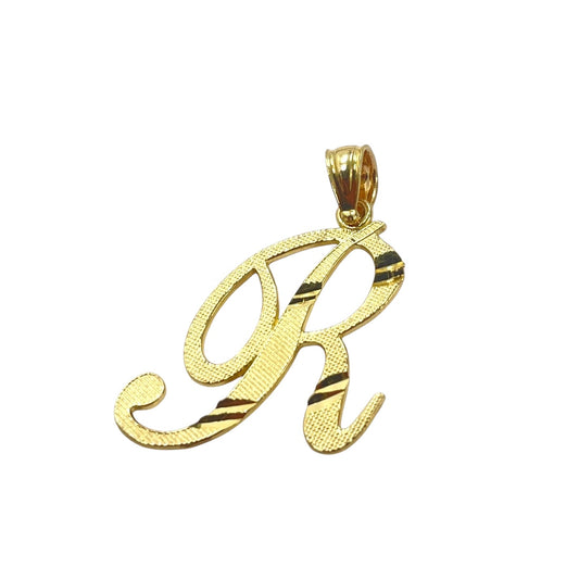 14K "R" Initial Pendant