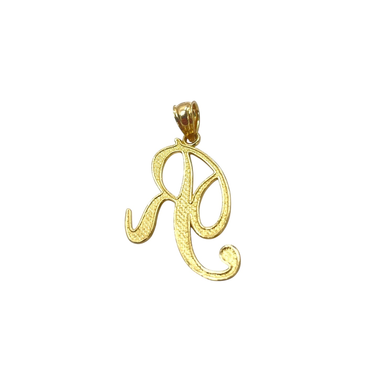 14K "R" Initial Pendant