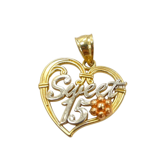 14K Sweet 15 Pendant