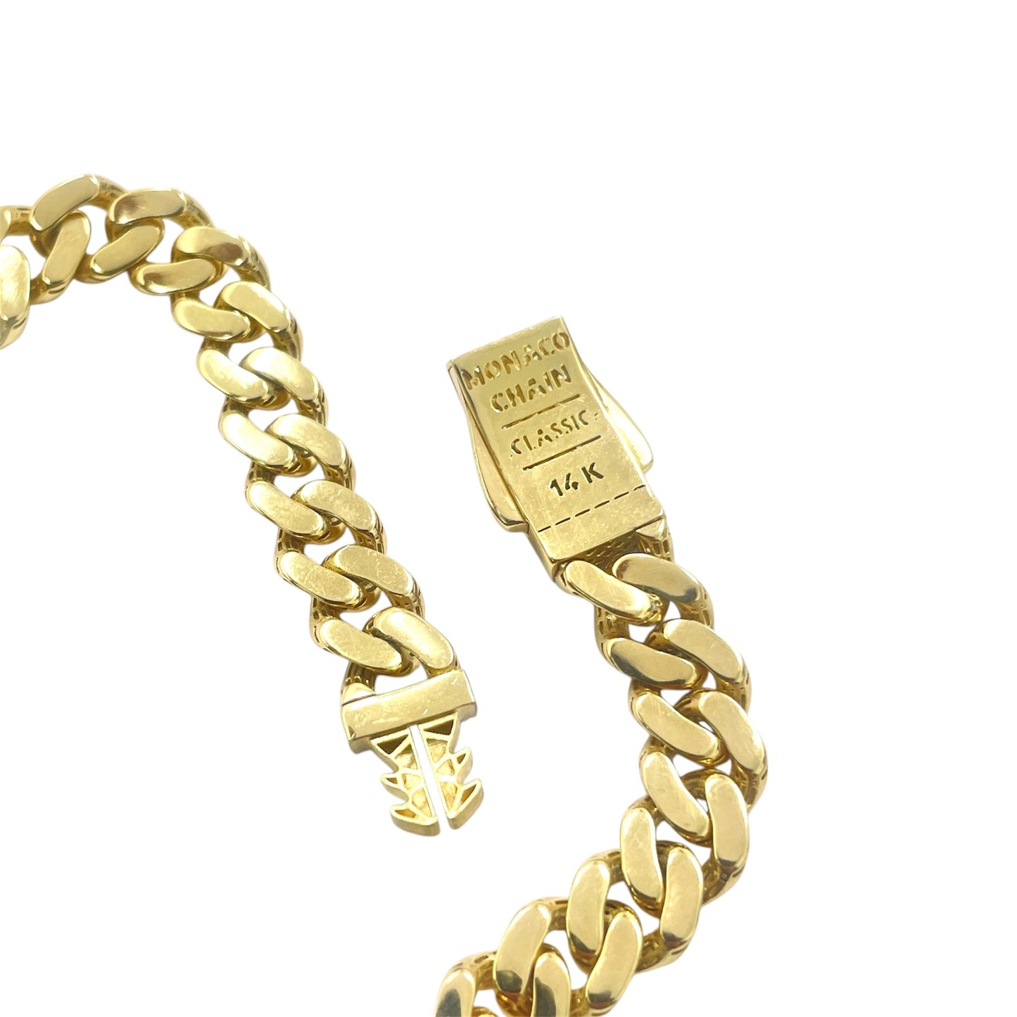 14K Monaco Cuban Link Bracelet