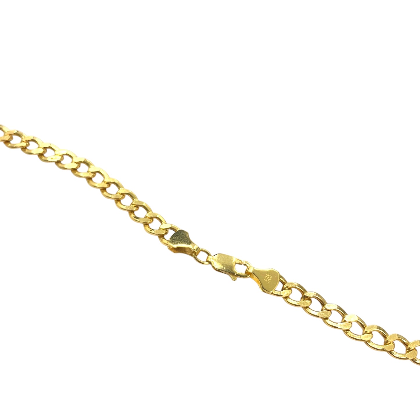 14K Semi-Solid Cuban Link Chain