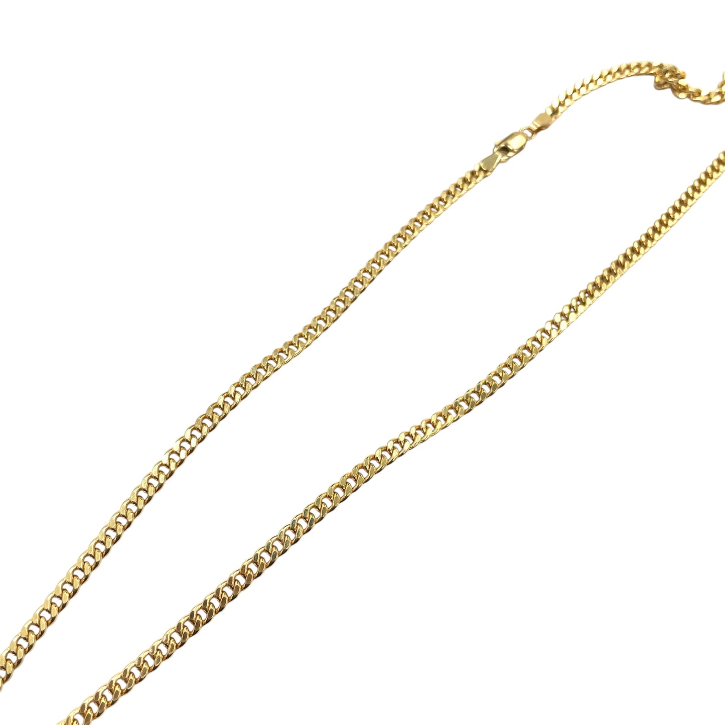 14K Semi-Hollow Cuban Link Chain Necklace