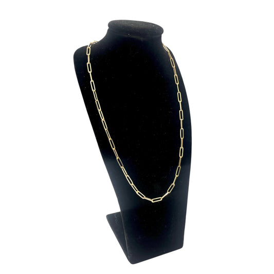 14K Paper Clip Chain Necklace (Large)