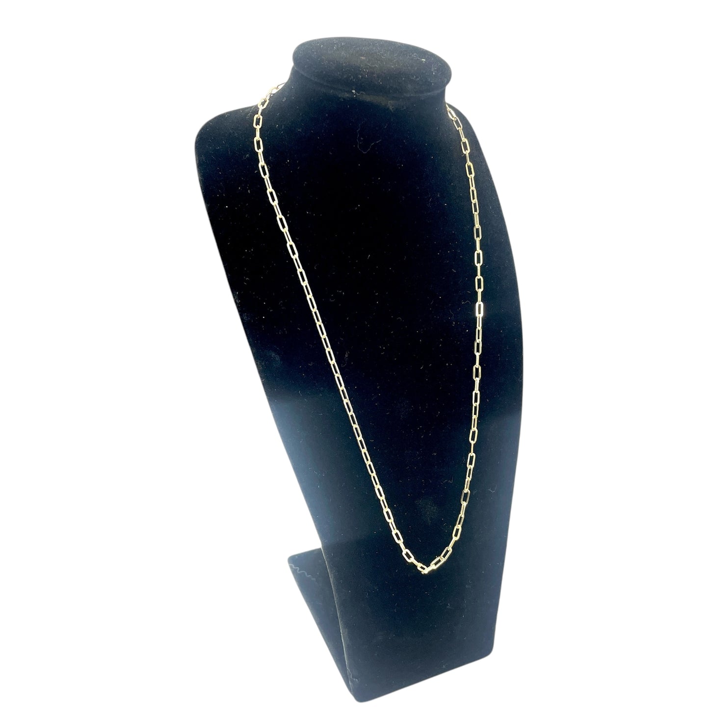 14K Paper Clip Chain Necklace (X-small)