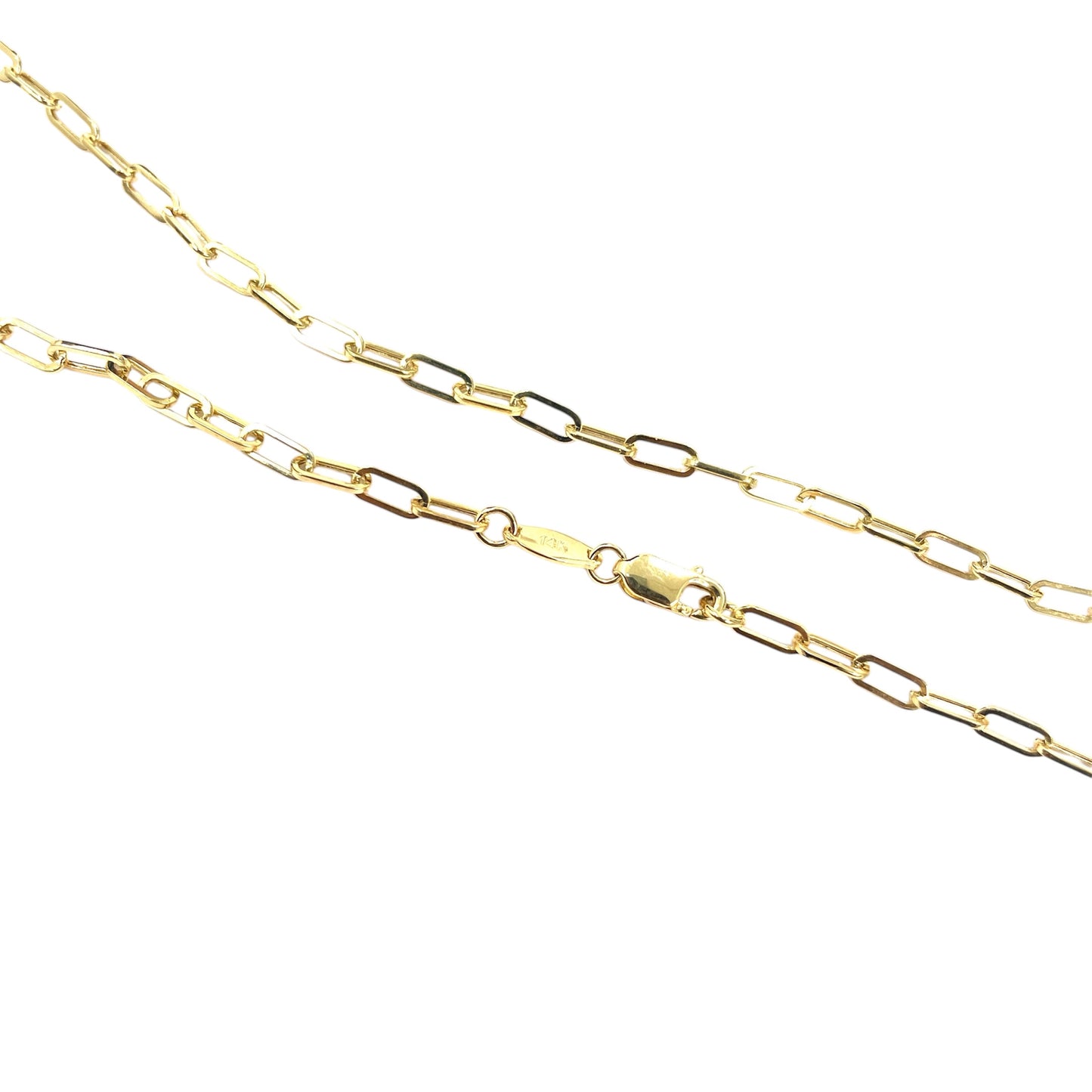 14K Paper Clip Chain Necklace (X-small)