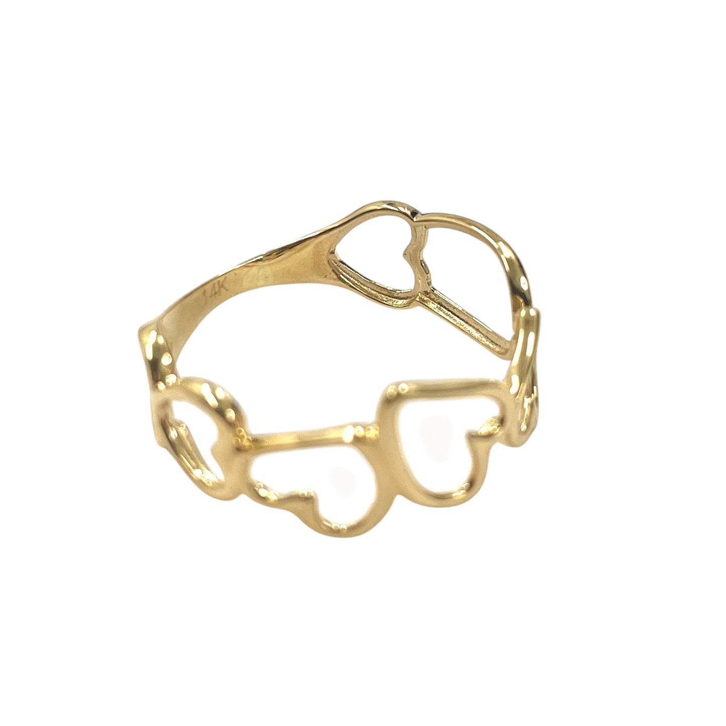 14k Asymmetrical Heart Ring