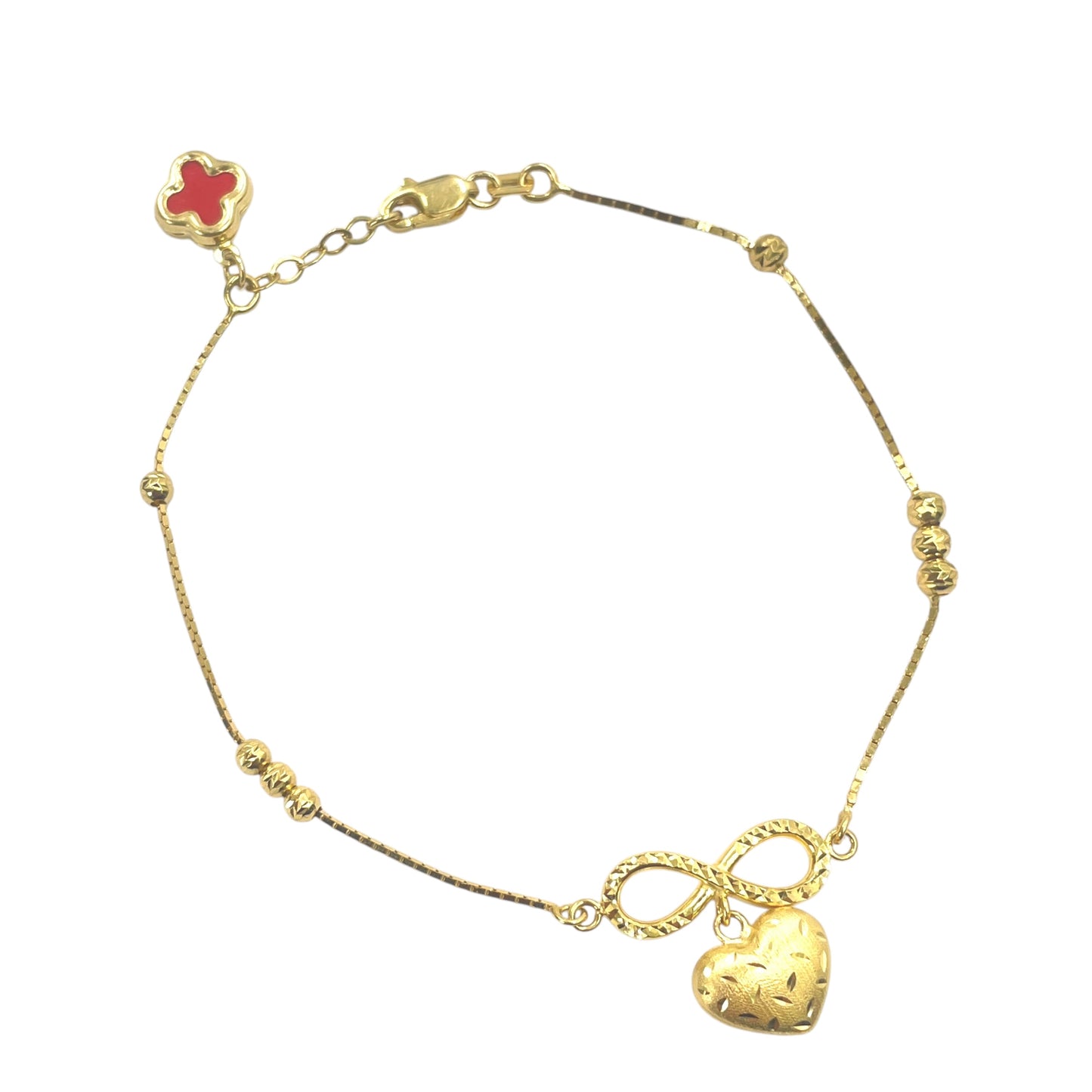 14K Infinity Charm Bracelet