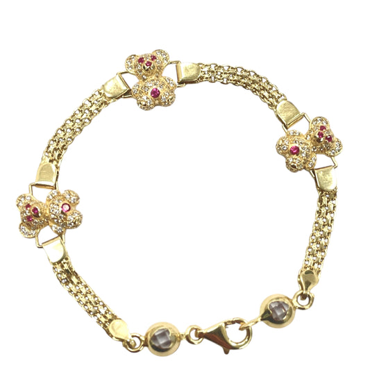 14K Bismark Chain Teddy Link Bracelet