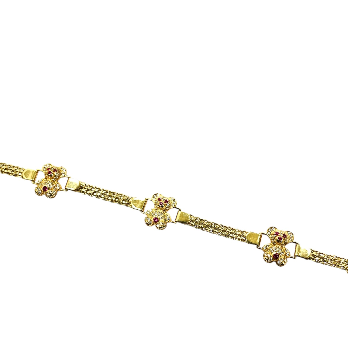 14K Bismark Chain Teddy Link Bracelet