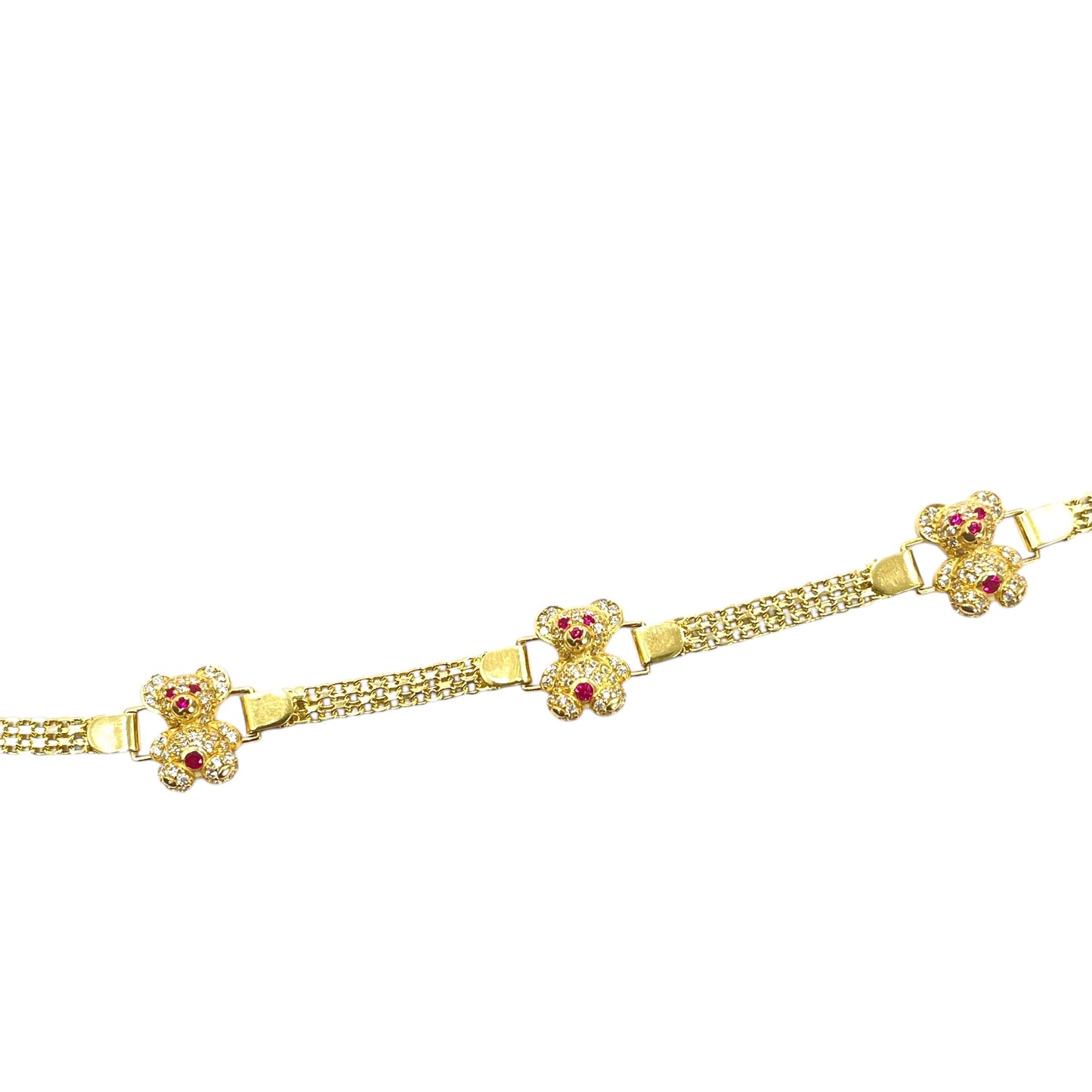 14K Bismark Chain Teddy Link Bracelet