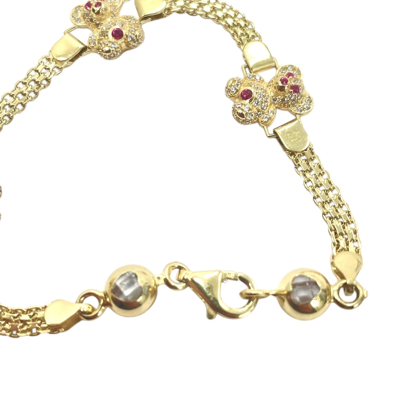 14K Bismark Chain Teddy Link Bracelet