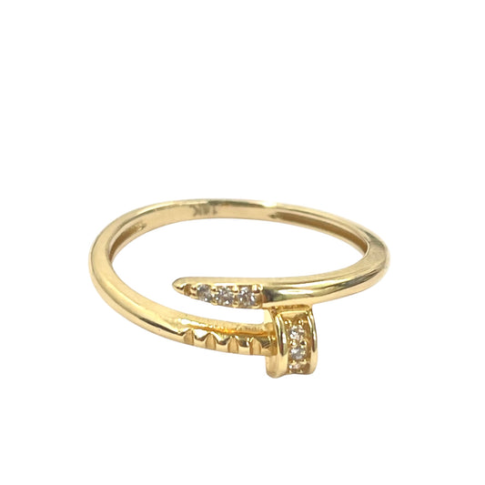 14K Nail Ring