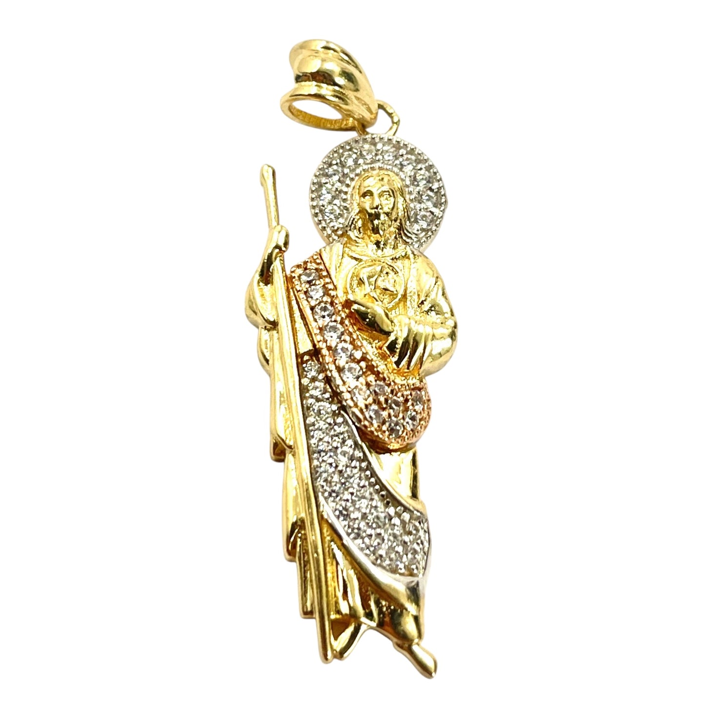 14K Multicolored St. Jude Pendant (X-small)